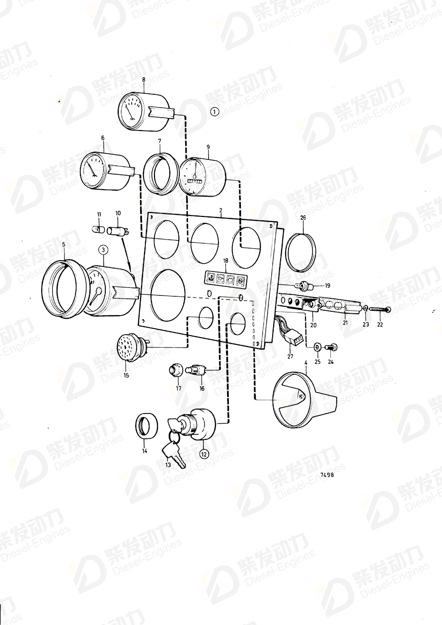 volvo penta Electronic unit 828783 Drawing volvo penta Electronic unit 828783 Drawing